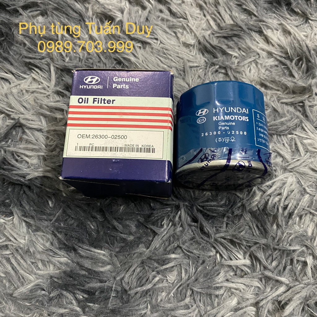 Lọc nhớt động cơ xe Morning, I20 1.2 09-14, RIO 1.4 15-20 XĂNG, GETZ 1.1 - Mã 2630002500