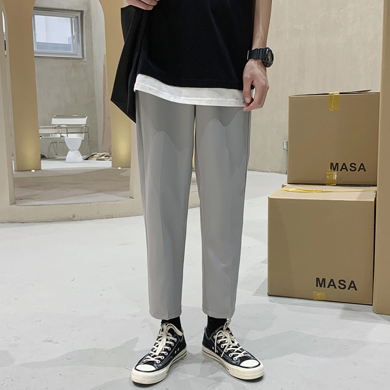 Quần tây dài ống suông dáng rộng thời trang trẻ trung cho nam | BigBuy360 - bigbuy360.vn