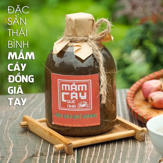 [GIÃ TAY] Mắm cáy XỔI quê nhà giã tay cốt đặc nâu đỏ - Món quà từ quê hương