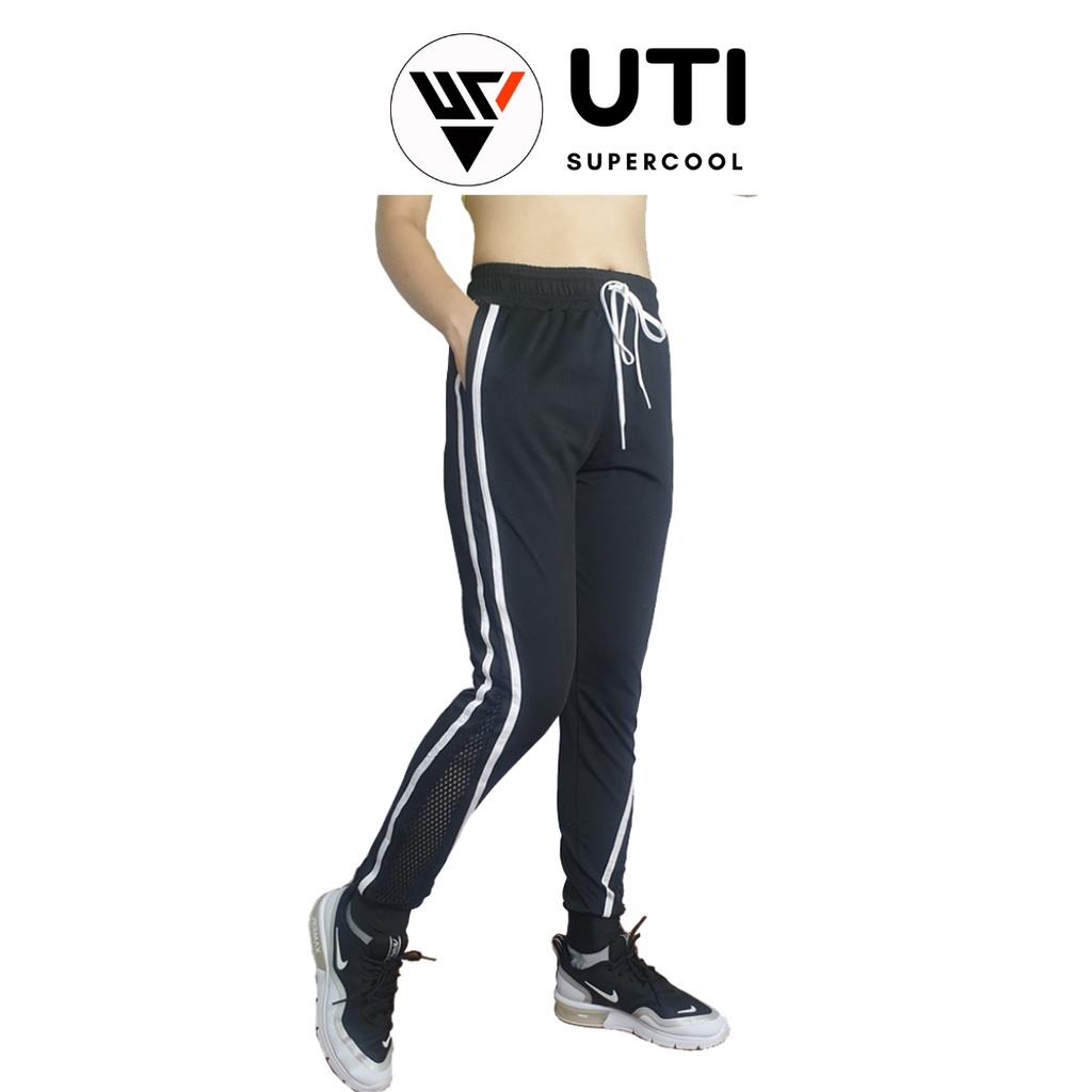 Quần Jogger Thể Thao Nữ Phối Lưới Thời Trang Cho Chị Em Cá Tính Năng Động