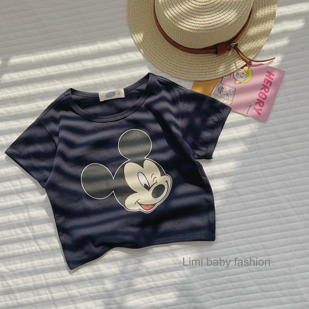áo thun bé trai bé gái cotton chuột mickey và những người bạn Beemo Fashion