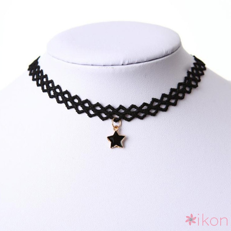 Vòng cổ choker ren hình ngôi sao năm cánh thời trang cho nữ