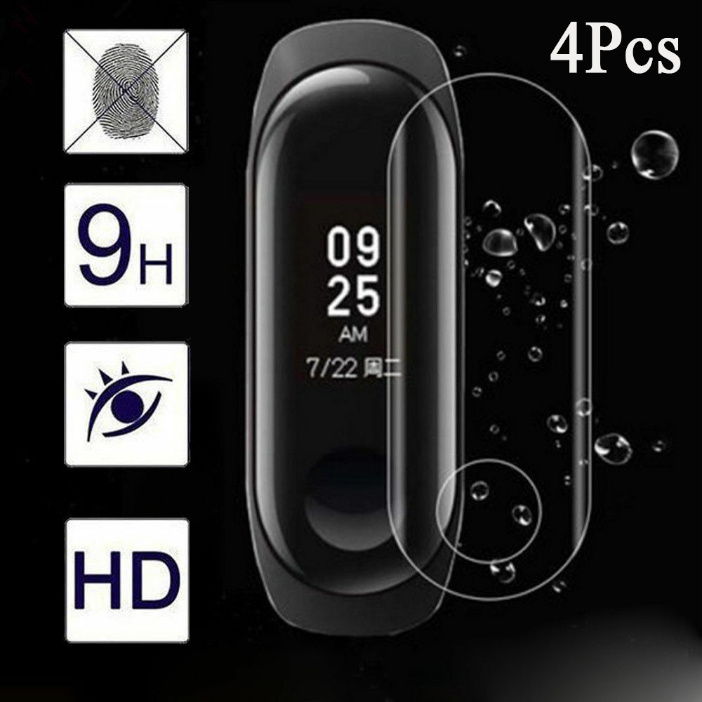 Set 4 Miếng Dán Tpu Bảo Vệ Màn Hình Chống Trầy Cho Đồng Hồ Mi Band 3 / 4