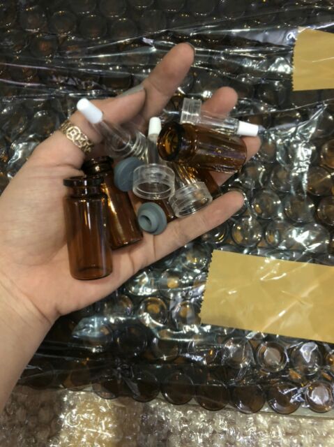 Lọ chiết kèm nắp chiết serum mỹ phẩm, nước hoa, tinh dầu