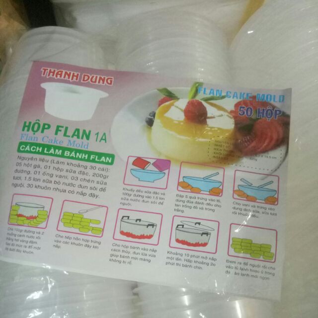 Hủ bánh flan 1 Lốc 50 cái