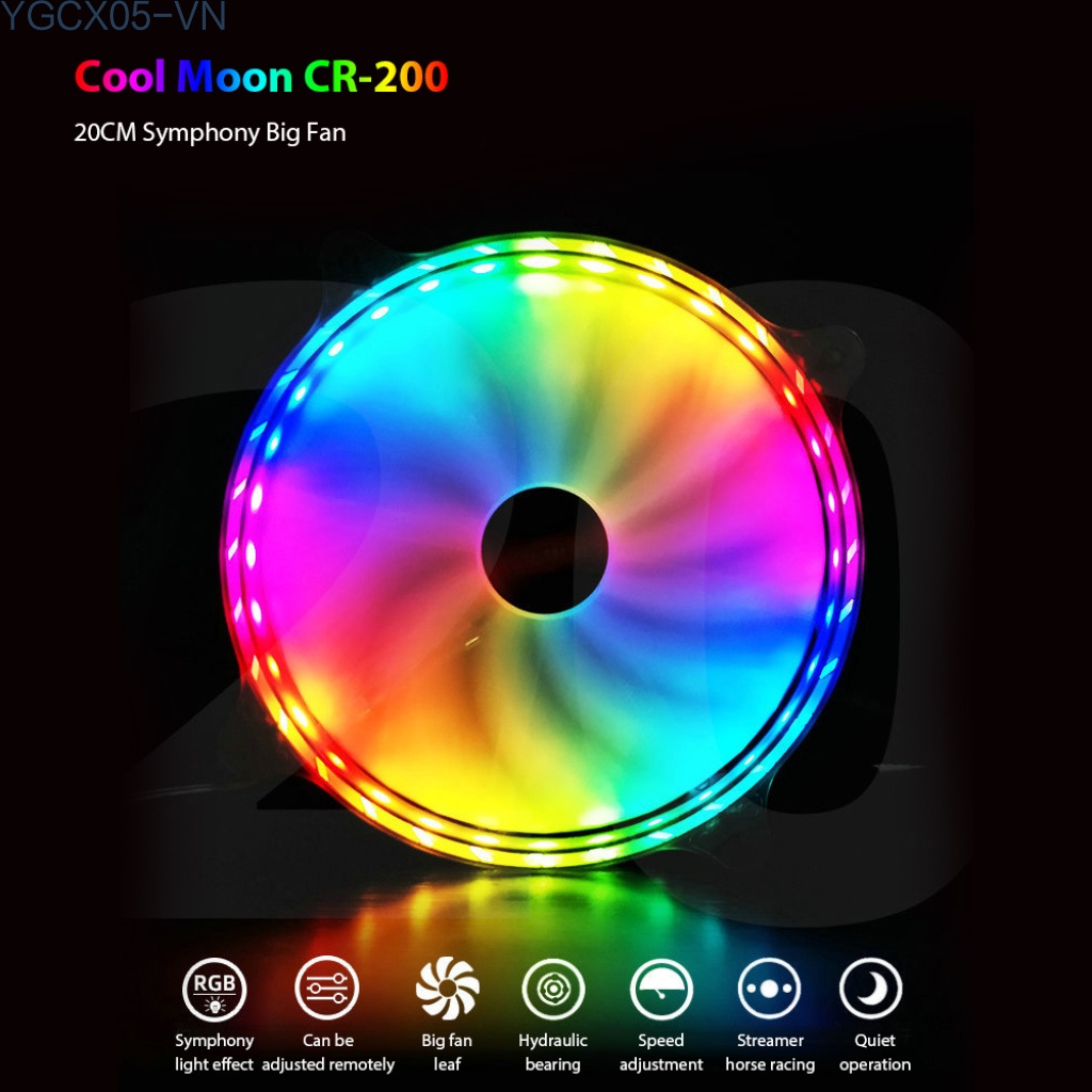 Quạt Tản Nhiệt 11 Cánh Màu Rgb Cỡ Lớn Không Gây Tiếng Ồn Kèm Điều Khiển Từ Xa Tiện Dụng | BigBuy360 - bigbuy360.vn