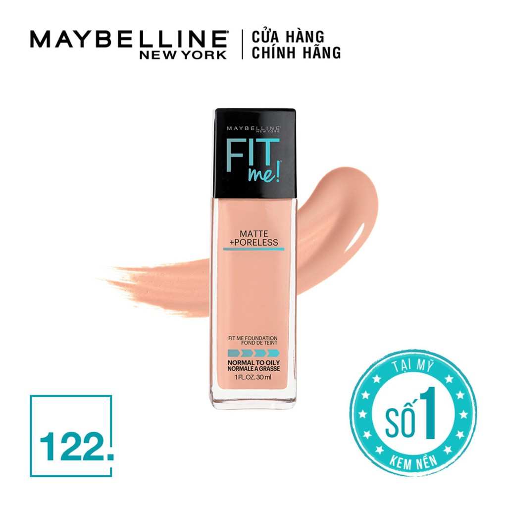 Kem Nền Maybelline Mịn Nhẹ Kiềm Dầu - Fit Me Maybelline New York Matte Poreless Foundation 30ml