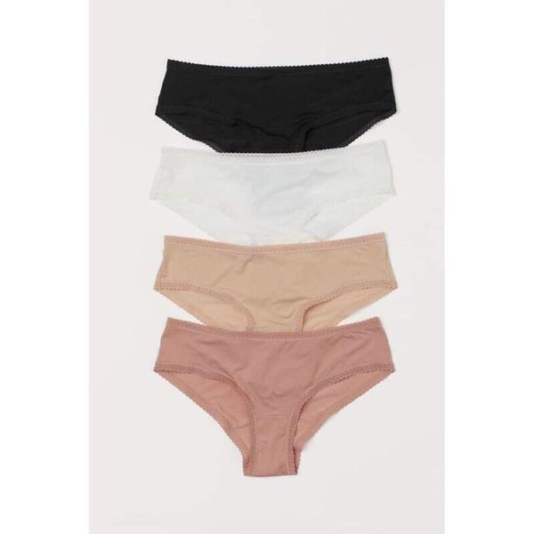 SET 4 QUẦN LÓT NỮ H&M HIPSTER BRIEF 100% COTTON CHÍNH HÃNG