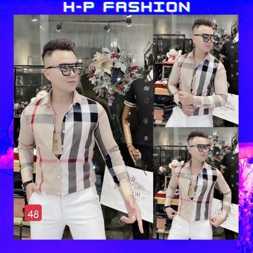 Áo Sơ Mi Nam Dài Tay 🔵 𝐅𝐑𝐄𝐄 𝐒𝐇𝐈𝐏 🔵 Sơ Mi Nam Vải Lụa Co Giãn Hàng Quảng Châu Thời Trang Hpfashion - SMN48