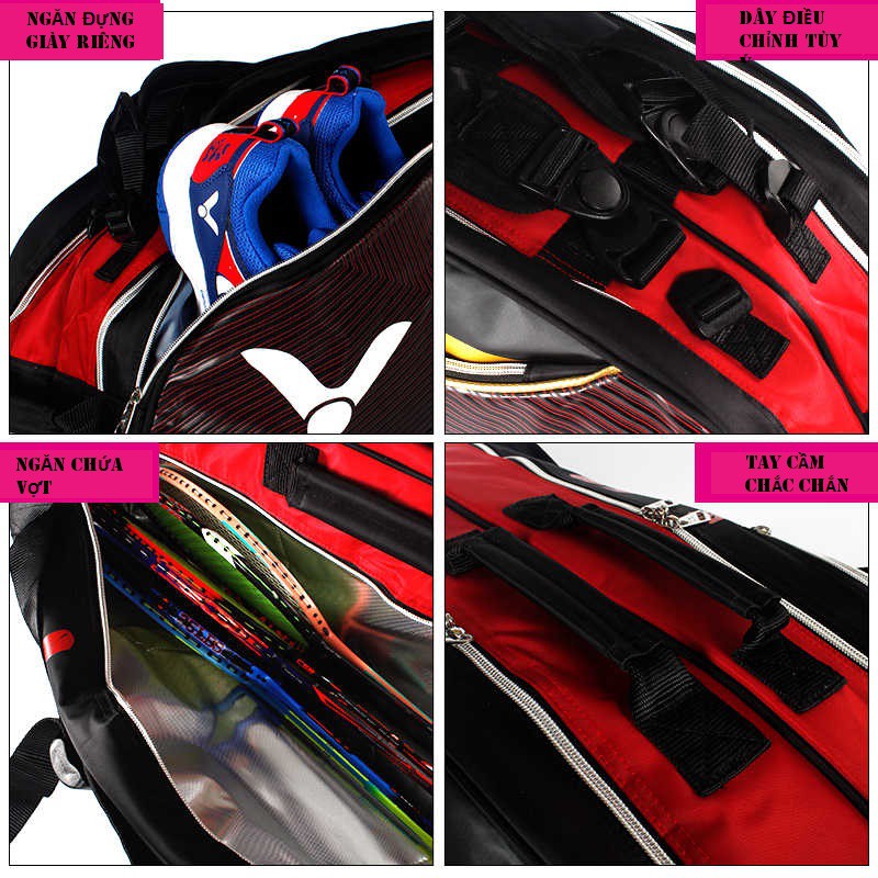 BÃO SALE Bao đựng vợt cầu lông Victor BR9209 hàng chính hãng, màu đỏ new RẺ quá mua ngay ' hot :