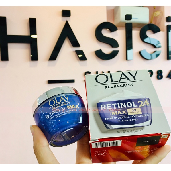 Kem Dưỡng Chống Lão Hóa &amp; Phục Hồi Da OLAY Regenerist Retinol 24 Night Moisturizer 48g