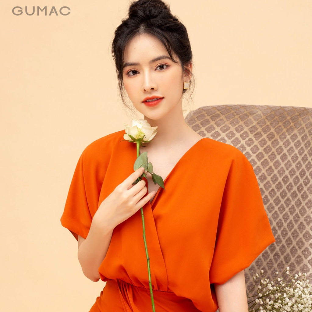 Đầm nhúm ly chéo vạt DB6201 GUMAC | BigBuy360 - bigbuy360.vn