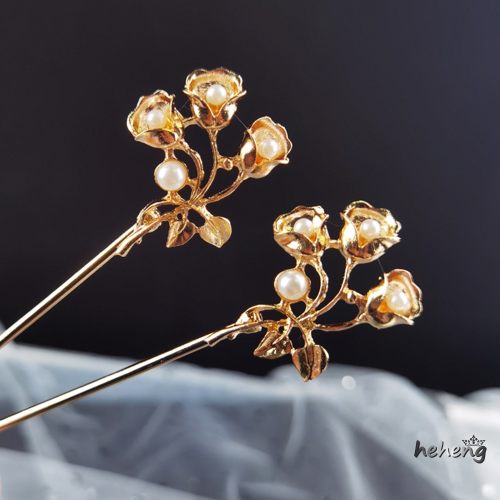 Trâm Cài Tóc Đính Ngọc Trai Phong Cách Cổ Điển Thời Trang Cho Nữ