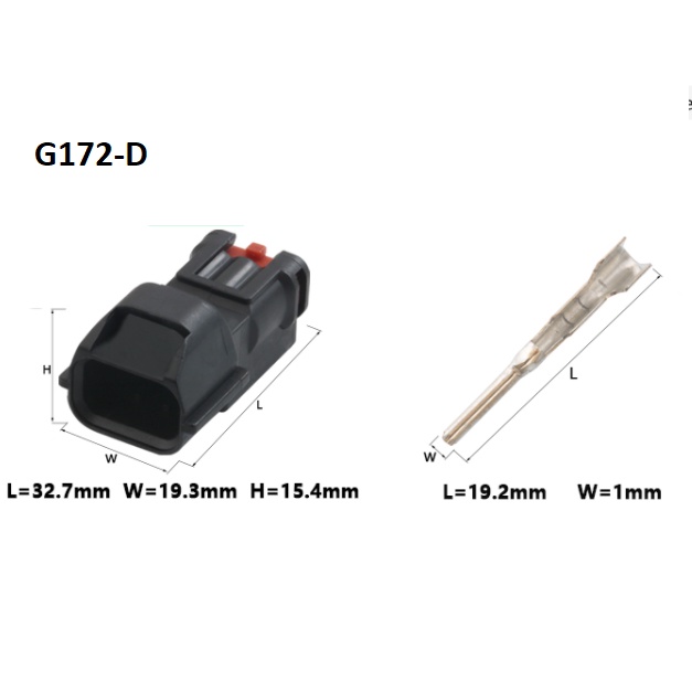 G172-Giắc cắm, Phích cắm cảm biến MG 3 LỖ