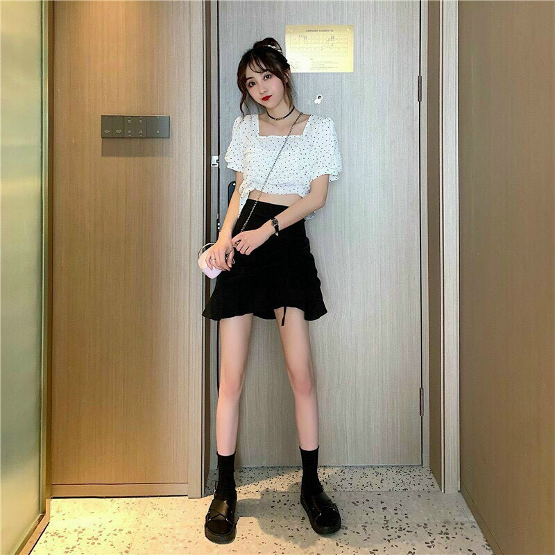 chân váy rút bèo xinh chất tuyết mưa mềm pc