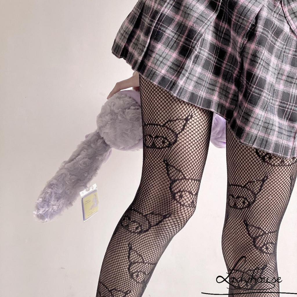Quần tất lưới rỗng họa tiết hoạt hình thời trang xuân hè cho nữ