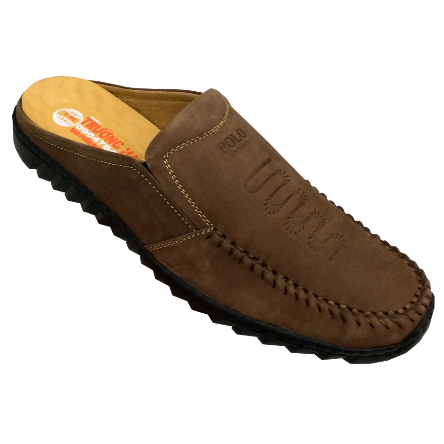 Dép bít mũi nam da bò cao cấp TH BM317