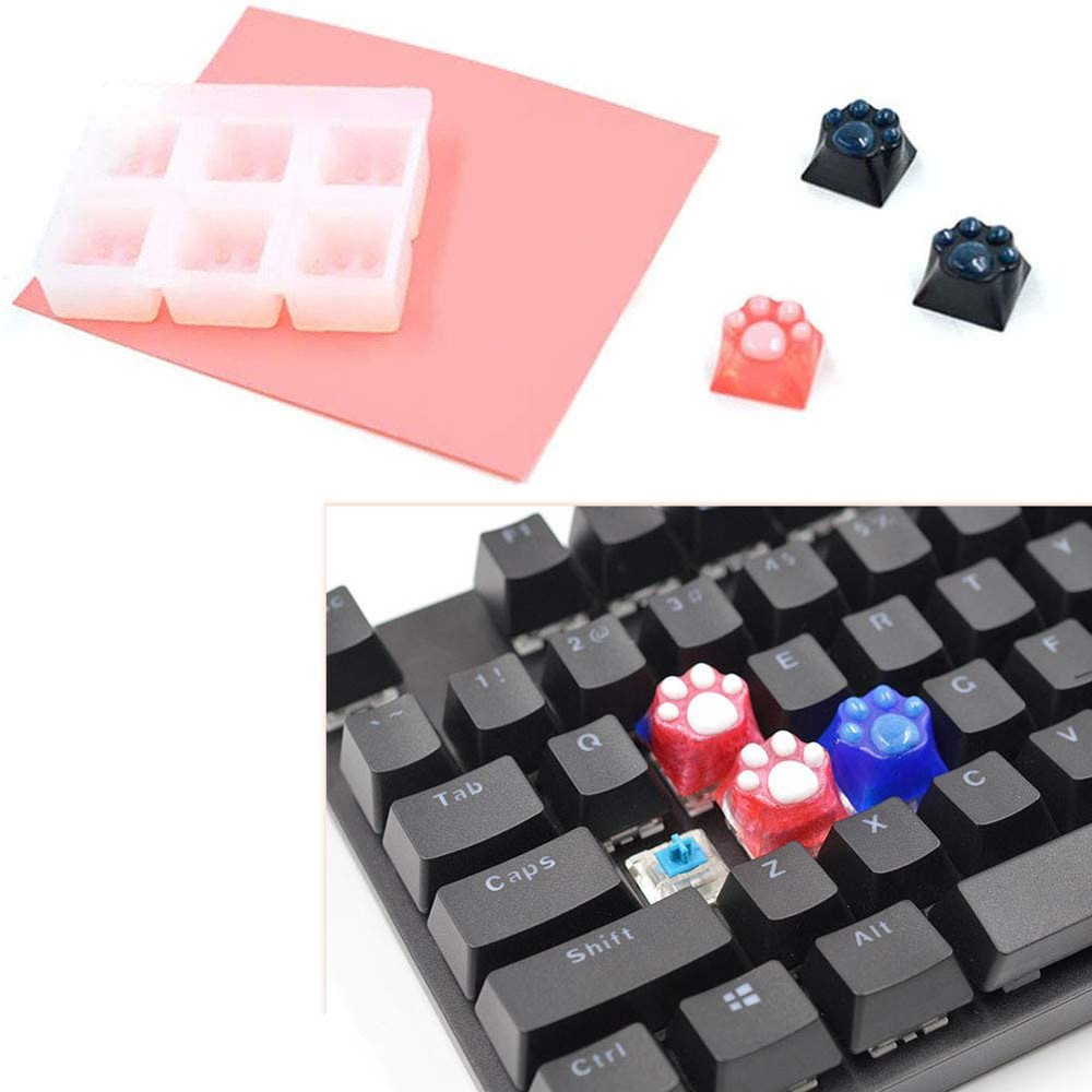 Khuôn resin đổ epoxy UV dùng làm nút phím cơ DIY