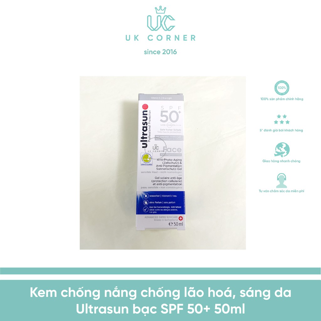 [BẢN MỚI] Kem chống nắng chống lão hóa cho da nhạy cảm Ultrasun Face Sun Lotion SPF 30 50ml