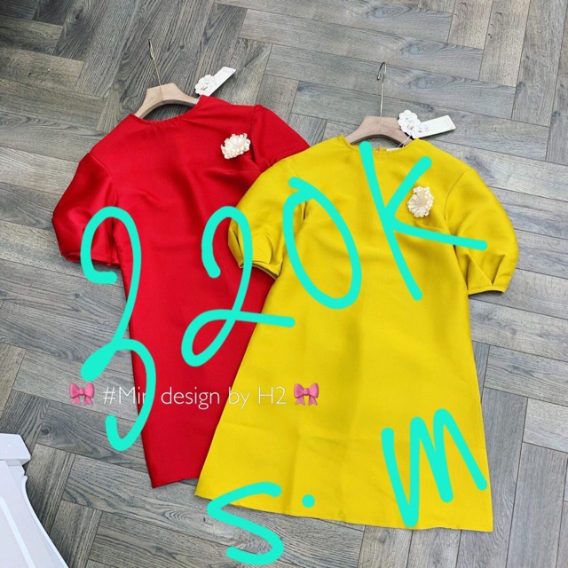 Váy tác hoa tay bồng