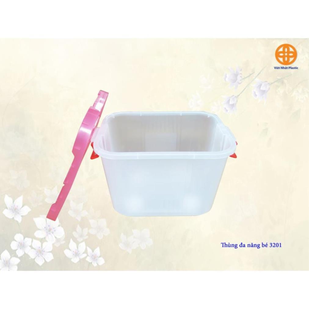 [Kho sỉ]  Thùng Đa Năng -  Thùng nhựa đựng đồ đa năng Việt Nhật - Thùng Nhựa Vuông Đựng Đồ Đa Năng