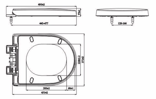 Nắp bồn cầu Đóng Êm Rơi Êm Ha-23 Nhựa Plastic Siêu Bền