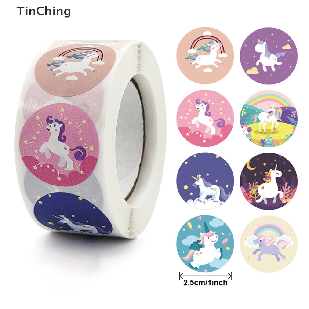 Cuộn 500 Nhãn Dán Kỳ Lân Thank You Trang Trí Bánh Cưới