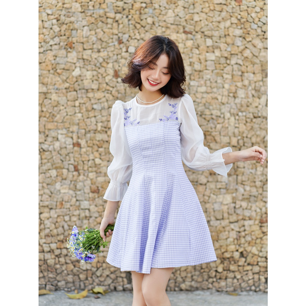Đầm 8 mảnh Oversized lai tay rút dây thêu hoa [ZA3] | BigBuy360 - bigbuy360.vn