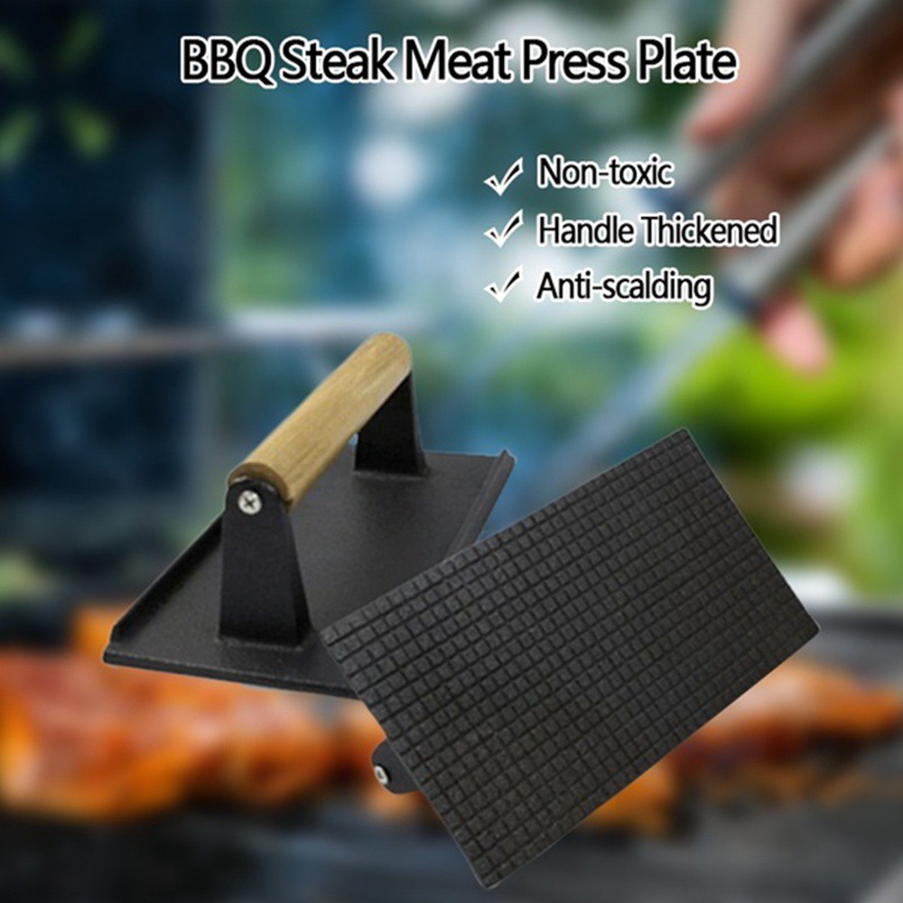 WMES1 Barbeque BBQ Tools BBQ Cast Iron Meat Press Cooking Steak Bacon Grilling Kitchen Supplies/Multicolor