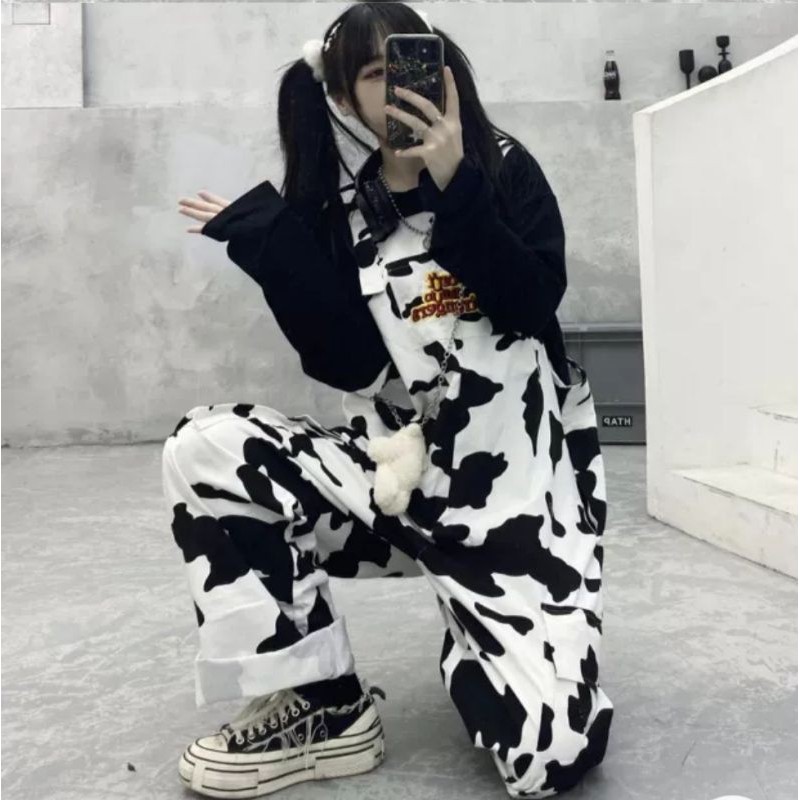 [Order] Quần yếm style bò sữa kute unisex nam nữ