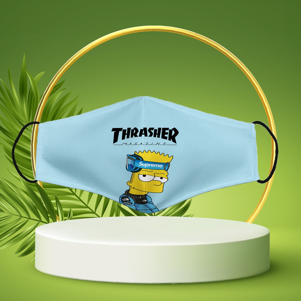 khẩu trang bé 2 tuổi In Hình T.h.r.a.s.h.e.r_7 GREEL Vải Cotton 100%, Kháng Khuẩn, Có Thể Giặt Và Tái Sử Dụng Dành cho N