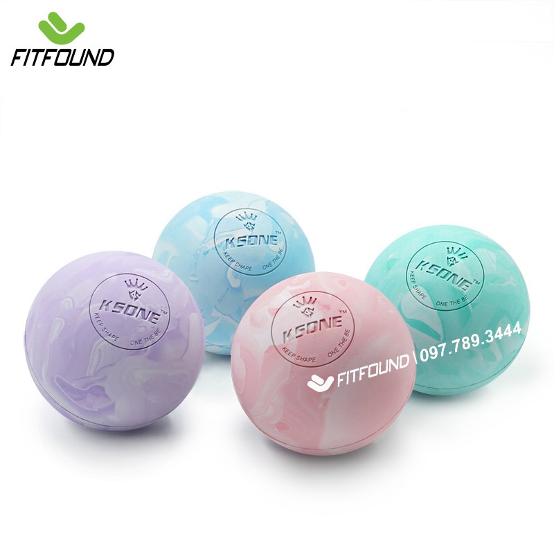 Lacrosse Ball- Bóng Cao Su Đơn Pha Màu Massage Giãn cơ/ Dãn Cơ Trị Liệu Cỡ 6,3 cm Ksone