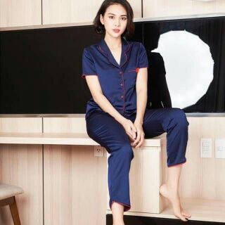 Đồ bộ pijama lụa chốt đơn laichym