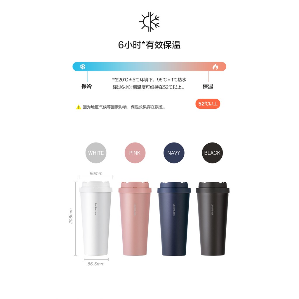 Ly Giữ Nhiệt Lock&amp;Lock Energetic One-Touch Tumbler 550ml LHC3249