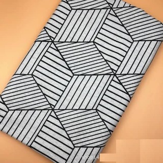 VẢI BỐ CANVAS LỤC GIÁC TRẮNG ĐEN