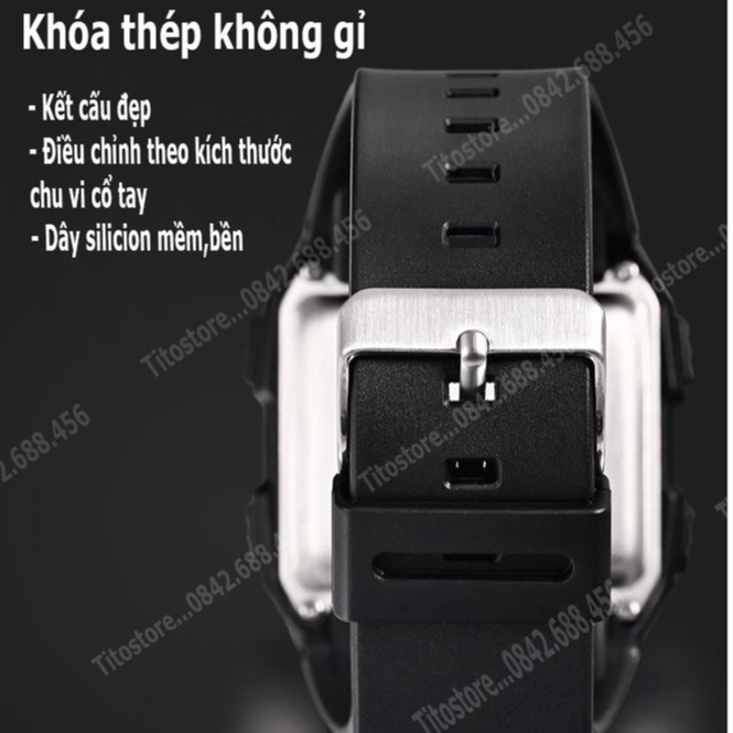 Đồng hồ Nam Lính Thủy Đánh Bộ Thể Thao,Chống Thấm Nước LED Báo Động,Kỹ Thuật Số Đeo Tay