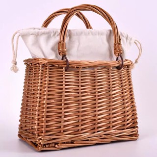giỏ mây có quai xách, làn mây, giỏ picnic, túi mây cầm tay