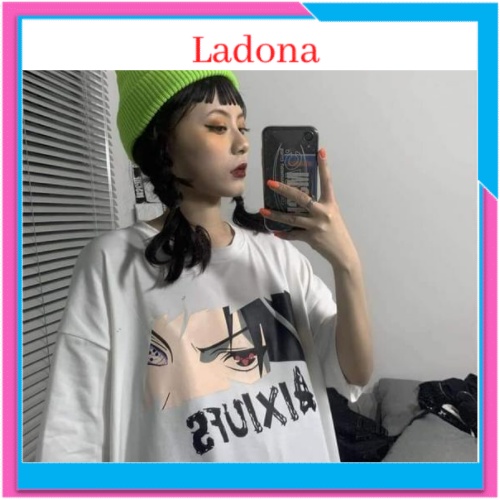 Áo thun tay lỡ nam nữ, áo phông unisex form rộng chất cotton mát mịn thấm hút mồ hôi LADONA AT2 | BigBuy360 - bigbuy360.vn