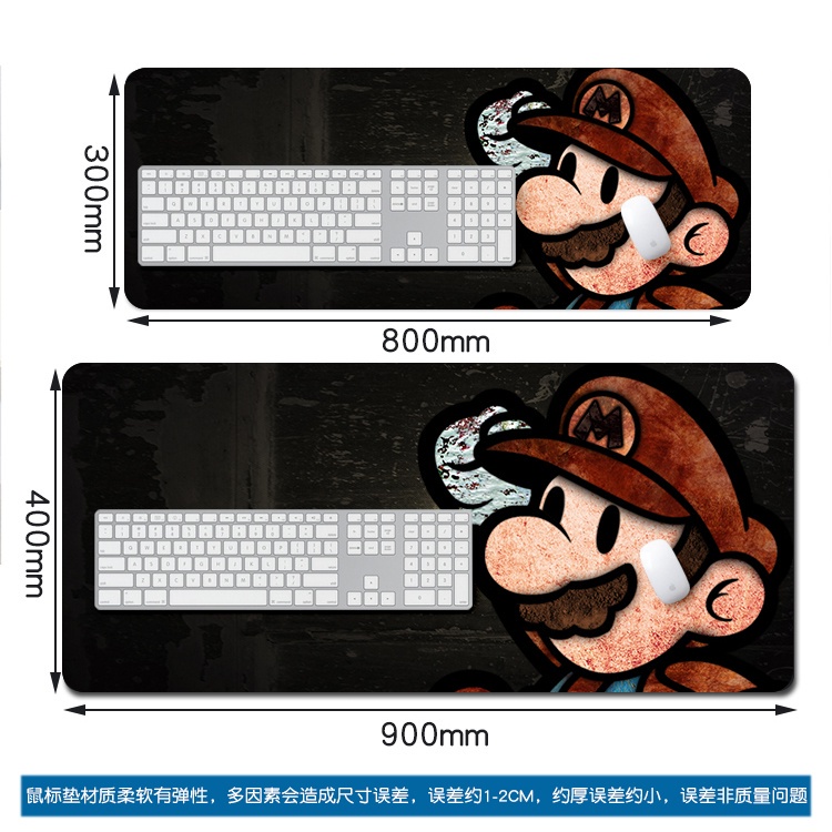 Tấm lót chuột cỡ lớn 80X30 in hình hoạt hình Mario