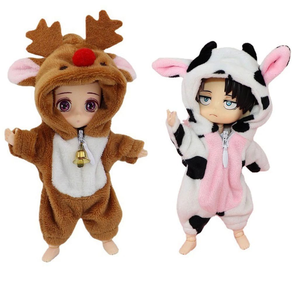 Áo liền quần hoạt hình/ khủng long dành cho búp bê đồ chơi BJD GSC YMY Molly 1/12 BJD Ob11 dùng làm quà tặng DIY