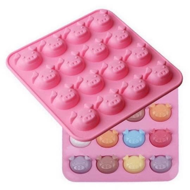 Khuôn silicone mặt heo