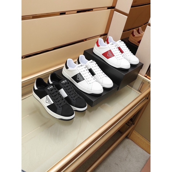 Giày thể thao nam giày sneaker thời trang logo Prada cao cấp