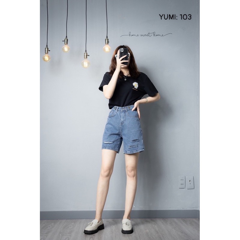 Quần Sọt Jean Lửng Ống Rộng Chuẩn form ULZZANG Xịn