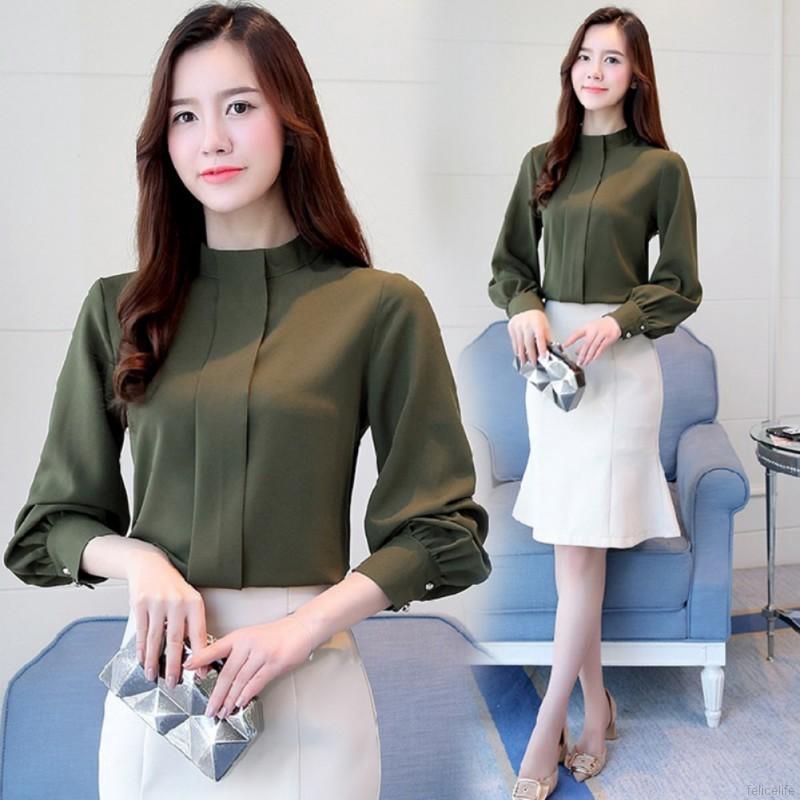 Áo tay dài lồng đèn thời trang thanh lịch