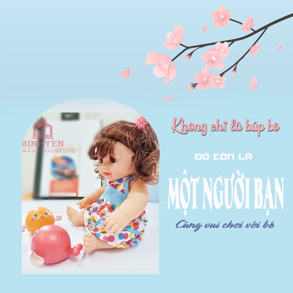 Đồ Chơi Búp Bê Cho Bé Gái Xinh Xắn Biết Khóc Biết Cười - Kèm Túi Đựng Hình Ba Lô