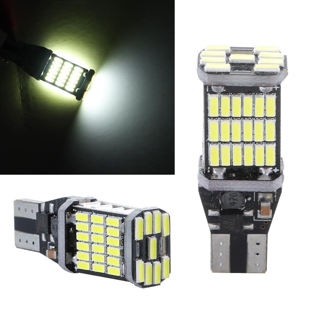 Đèn Lùi Xe Siêu Sáng DC 12V T15 W16W 45 SMD 4014 Thay Thế Chuyên Dụng Cho Xe Hơi