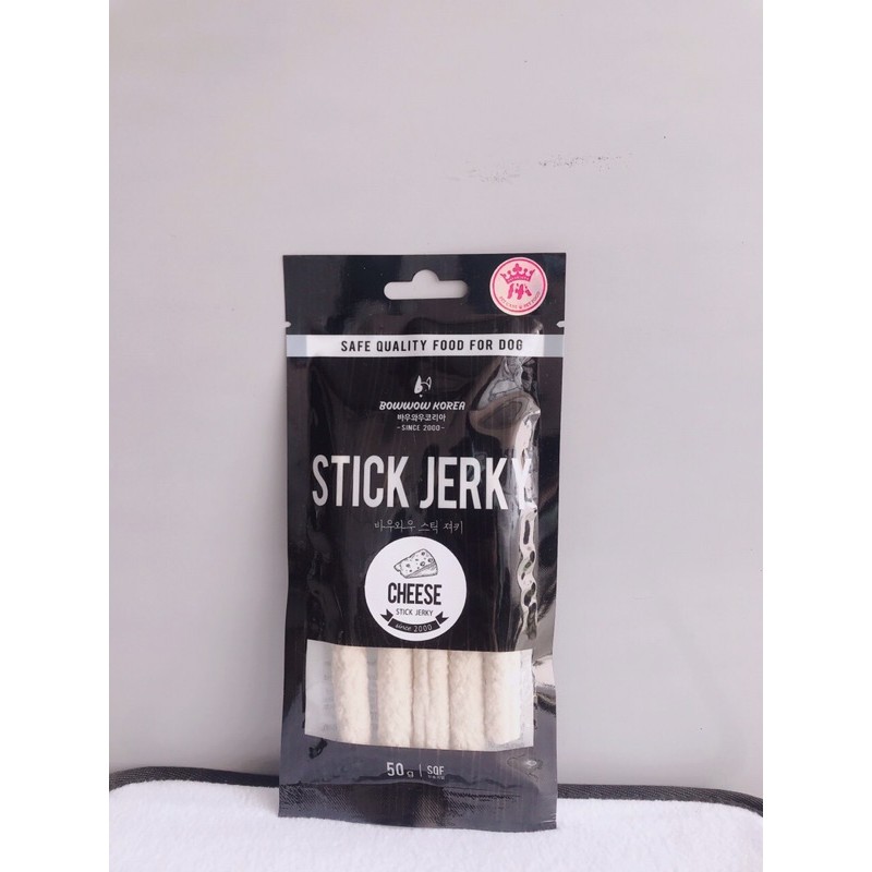 Bánh Thưởng cho Chó Bowwow STICK JERKY Túi 5 Que Gói 50Gr|