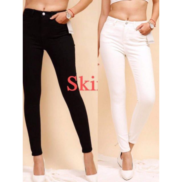 Quần jean skinny nữ đen trắng dáng ôm quần bò nữ co giãn | WebRaoVat - webraovat.net.vn