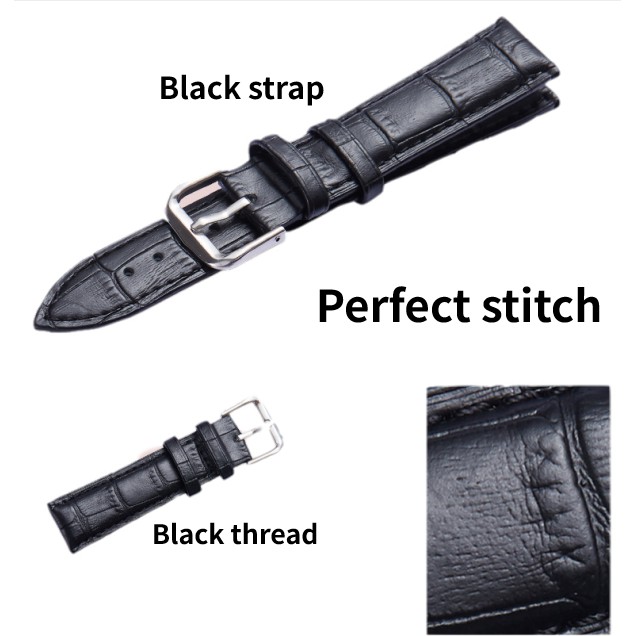 Dây Da Bò Thật Phong Cách Retro Cho Đồng Hồ Đeo Tay 12mm 14mm 16mm 18mm 19mm 20mm 21mm 22mm 24mm