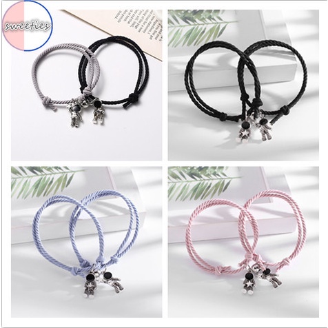 Bộ 2 vòng tay mặt hình phi hành gia hoạt hình cho cặp đôi
